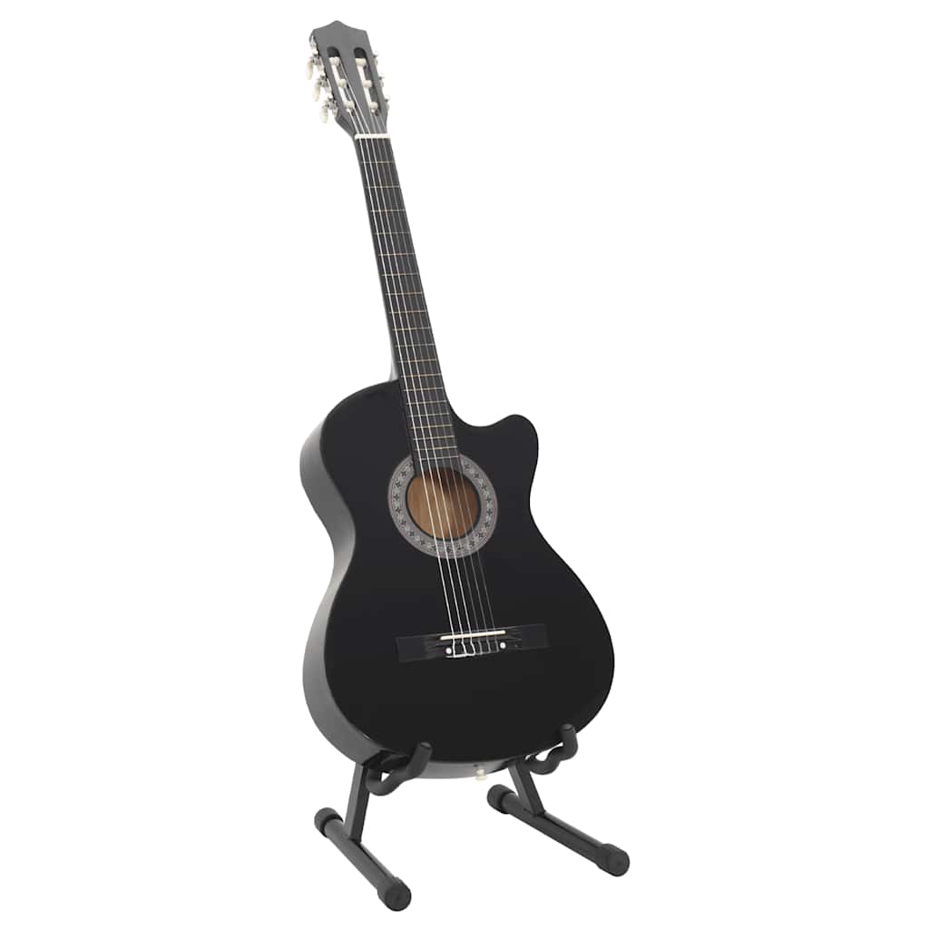 vidaXL 12-cz. zestaw z gitarą klasyczną z wycięciem, 6 strun, 38"