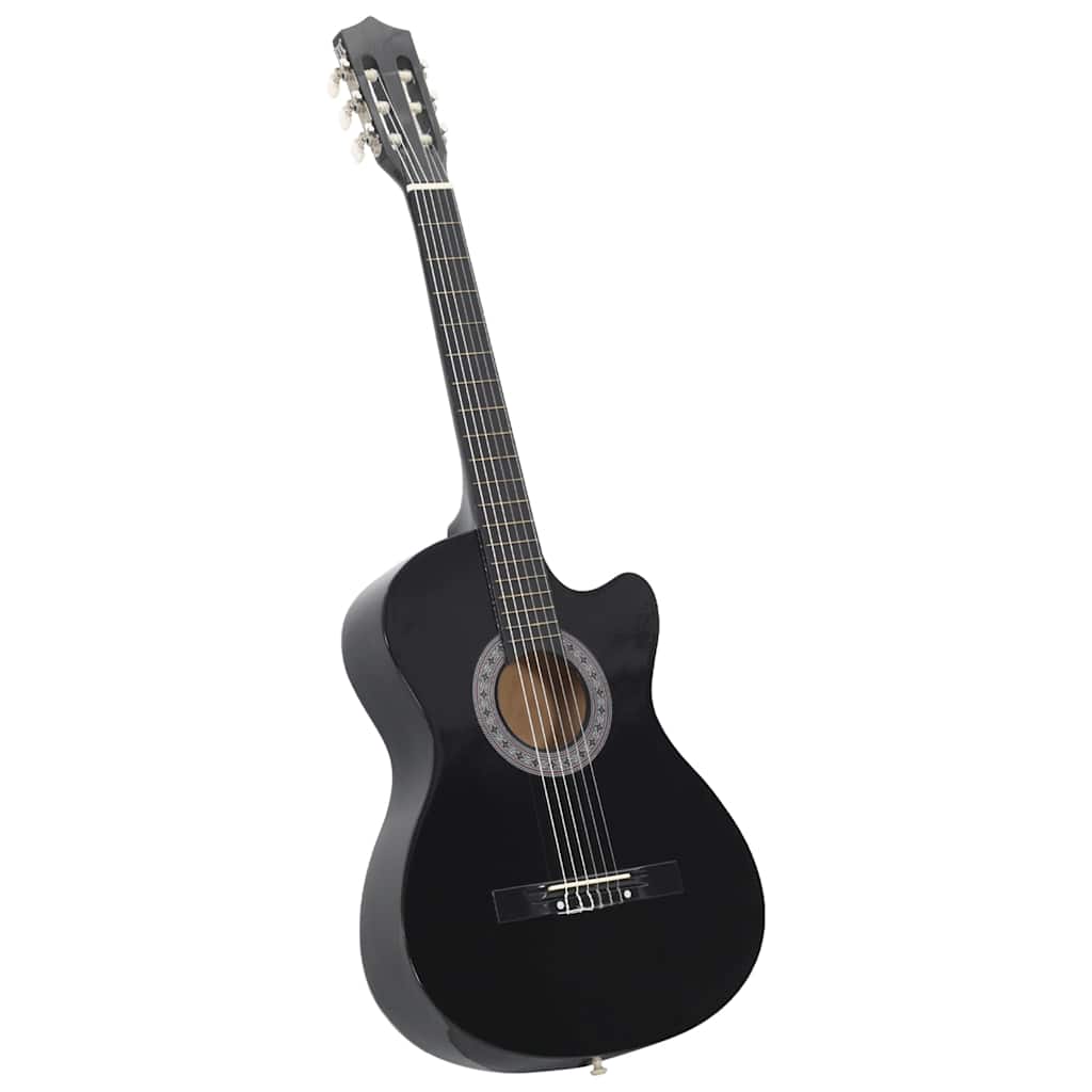 vidaXL 12-cz. zestaw z gitarą klasyczną z wycięciem, 6 strun, 38"