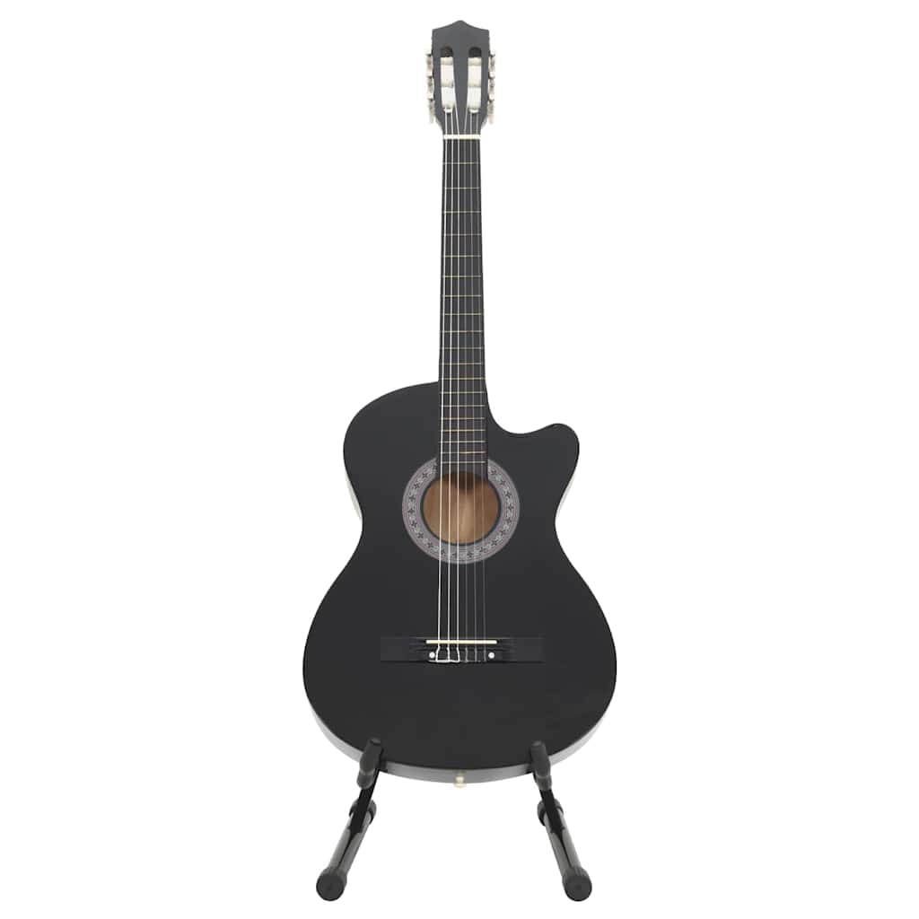 vidaXL 12-cz. zestaw z gitarą klasyczną z wycięciem, 6 strun, 38"