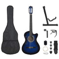 vidaXL 12-cz. zestaw z gitarą klasyczną z wycięciem, 6 strun, 38"