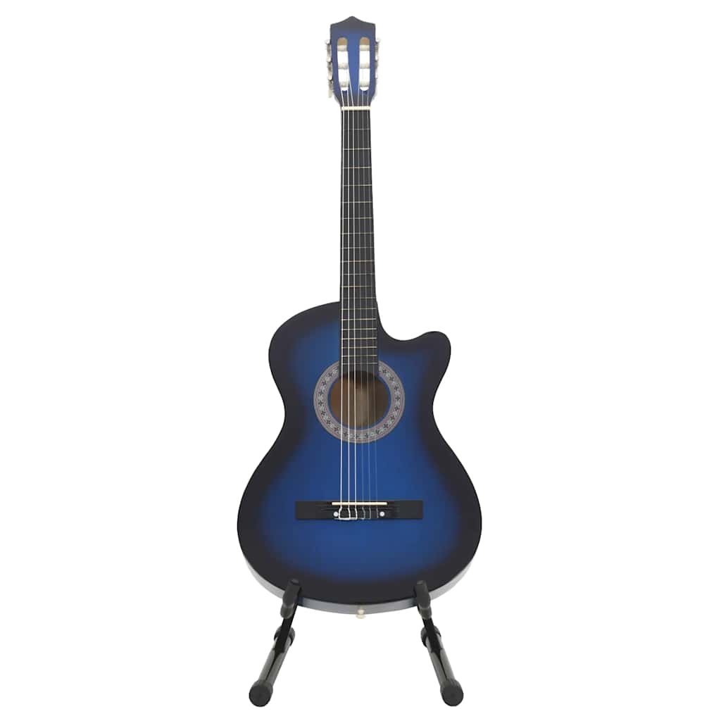 vidaXL 12-cz. zestaw z gitarą klasyczną z wycięciem, 6 strun, 38"