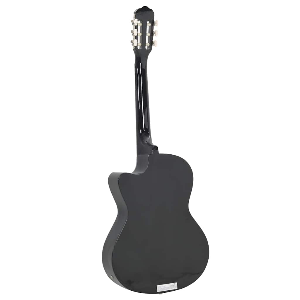 vidaXL Gitara klasyczna z wycięciem, 6 strun i equalizer, czarna