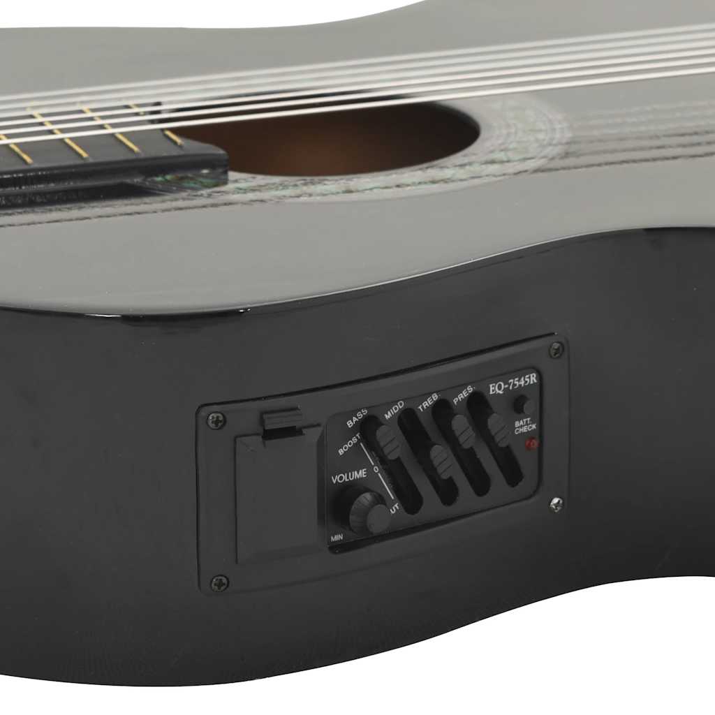 vidaXL 12-cz. zestaw z gitarą westernową, 6 strunami i equalizerem