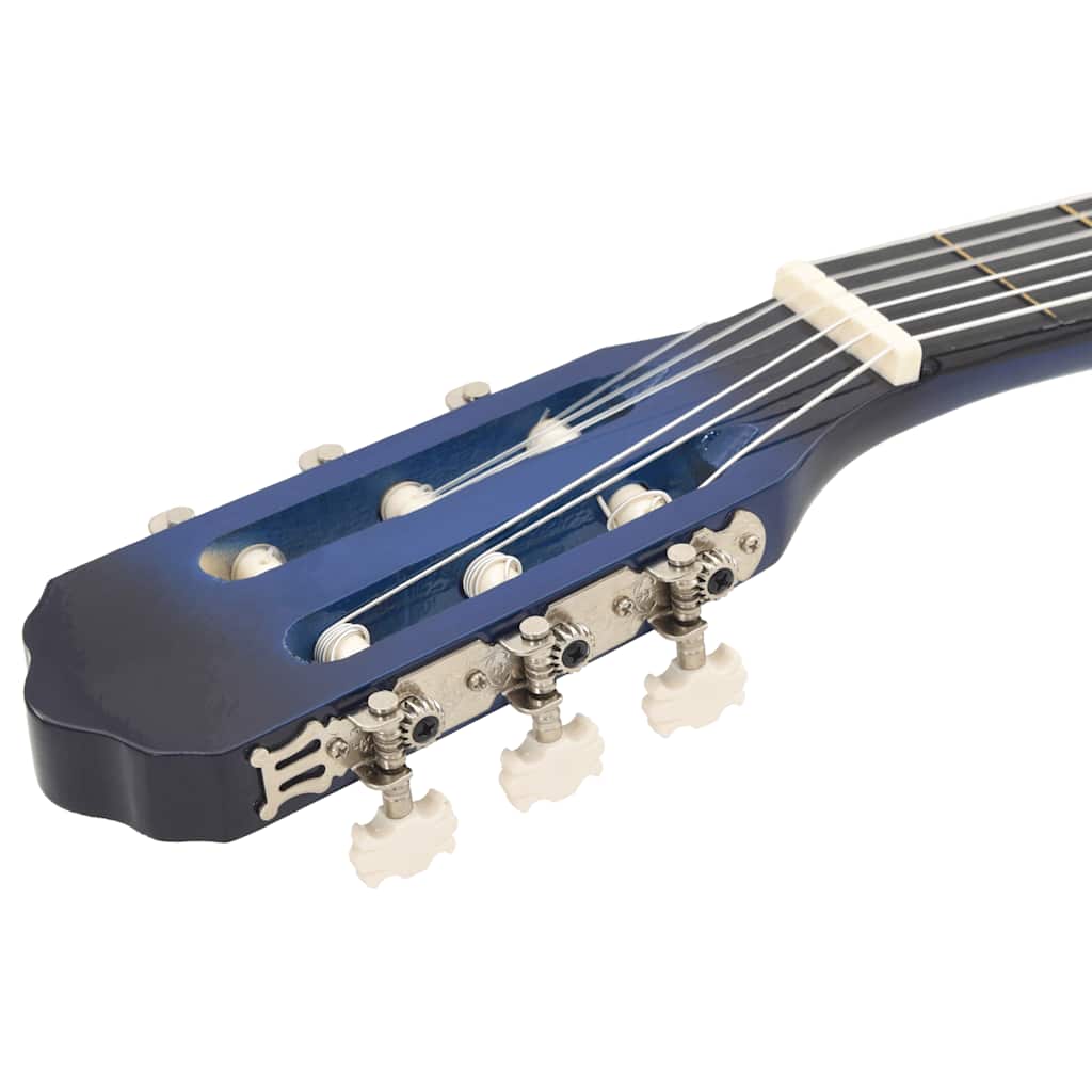 vidaXL Gitara klasyczna z wycięciem, 6 strun i equalizer, niebieska