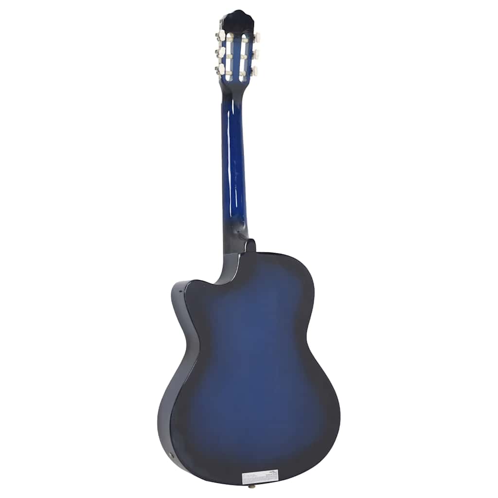 vidaXL 12-cz. zestaw z gitarą westernową, 6 strun, equalizer niebieska