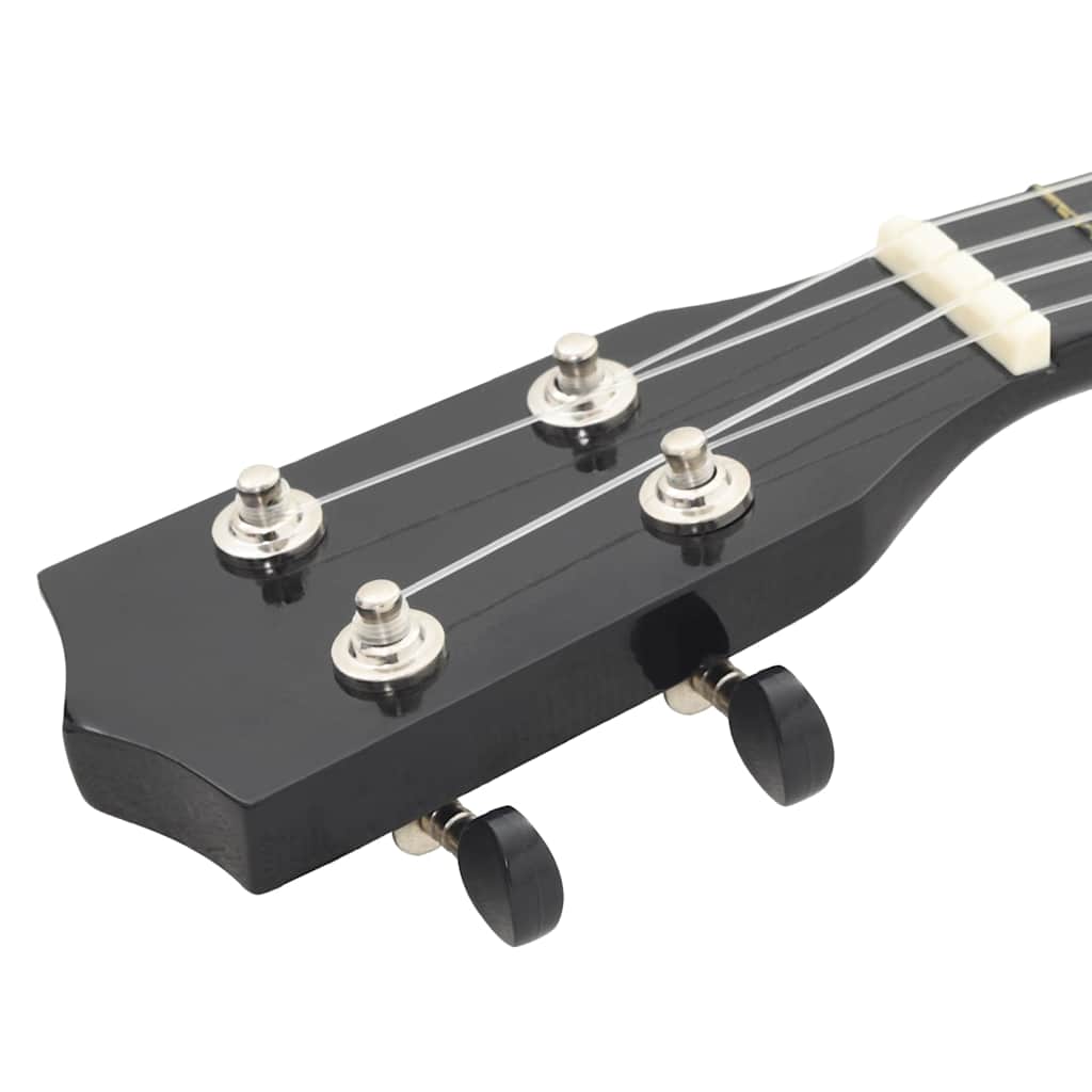 vidaXL Ukulele sopranowe z pokrowcem, dla dzieci, czarne, 21"
