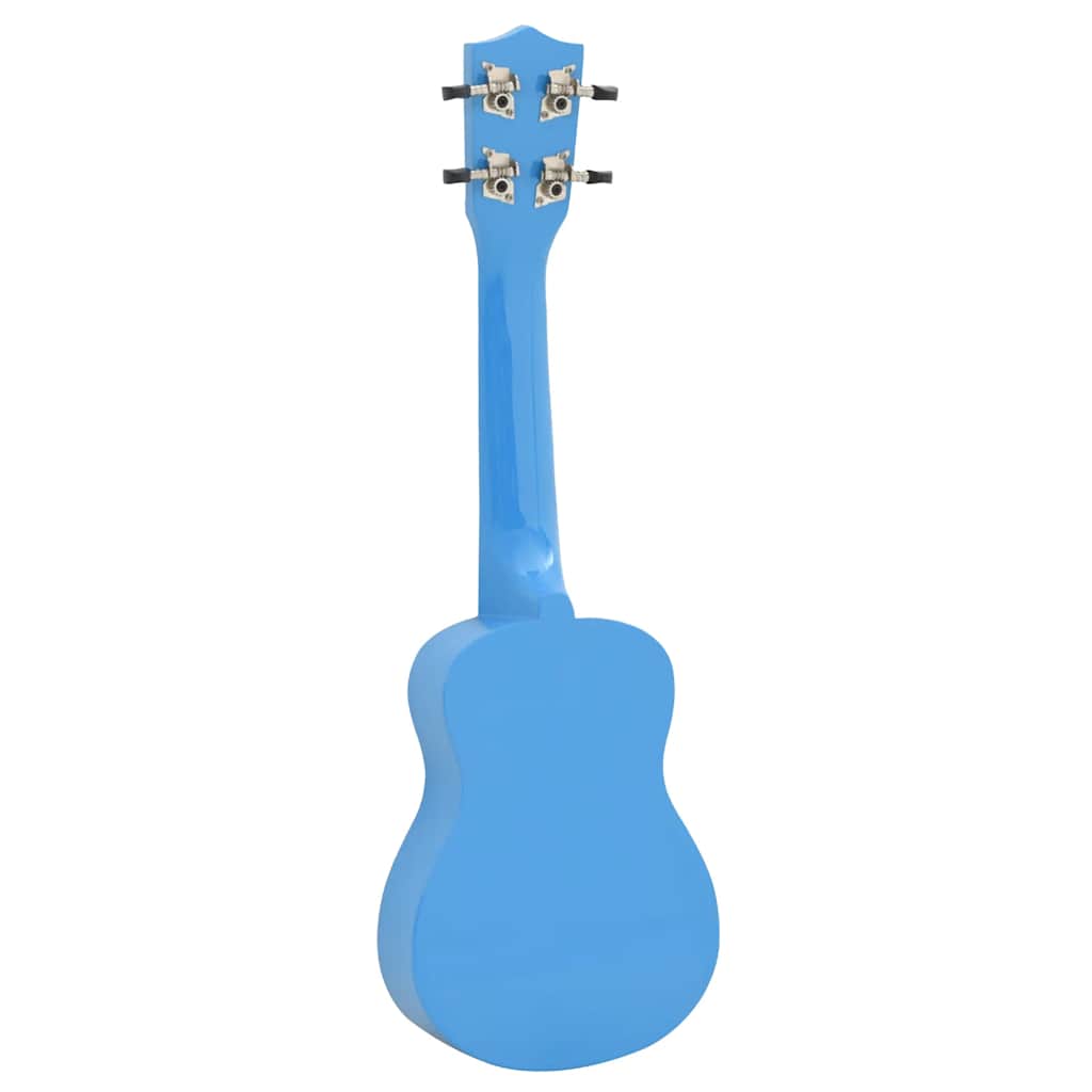 vidaXL Ukulele sopranowe z pokrowcem, dla dzieci, niebieskie, 21"