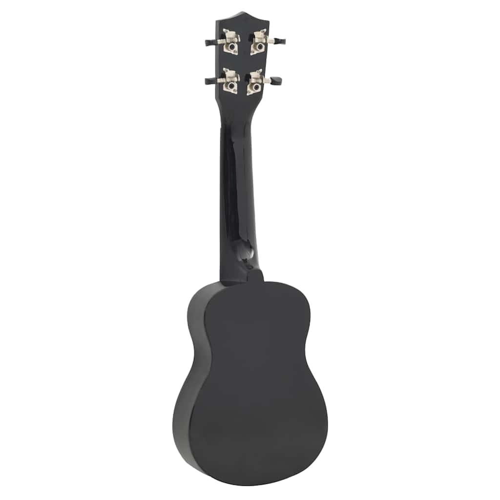 vidaXL Ukulele sopranowe z pokrowcem, dla dzieci, czarne, 23"