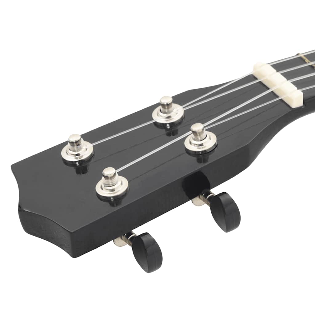 vidaXL Ukulele sopranowe z pokrowcem, dla dzieci, czarne, 23"