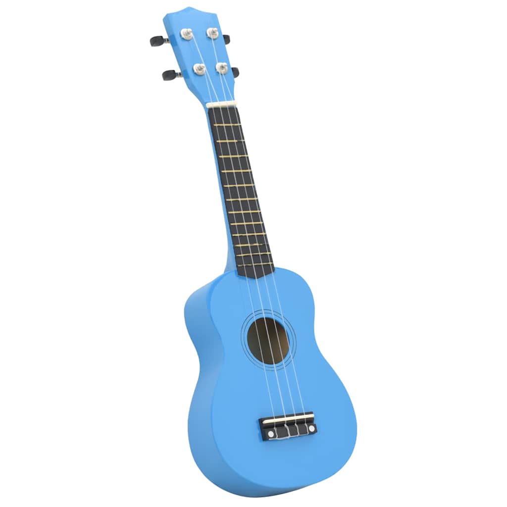 vidaXL Ukulele sopranowe z pokrowcem, dla dzieci, błękitne, 23"