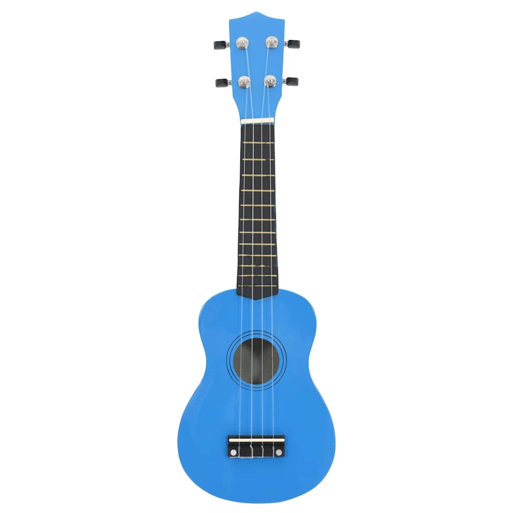 vidaXL Ukulele sopranowe z pokrowcem, dla dzieci, błękitne, 23"