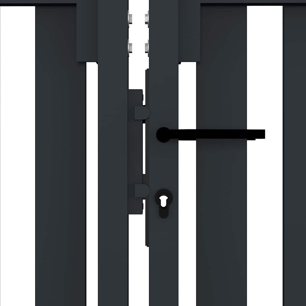 vidaXL Brama ogrodzeniowa Double Door Fence Fur Steel 300x100 cm Antracyt