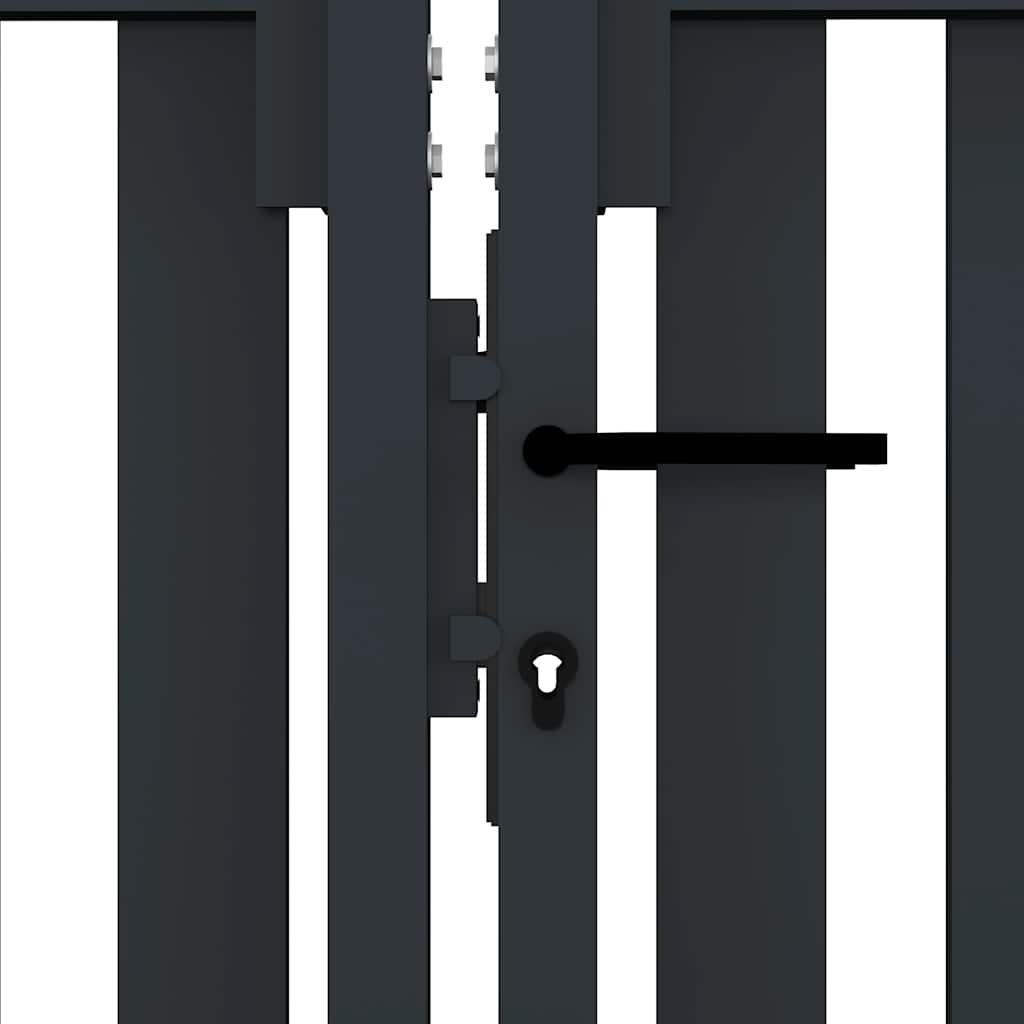 vidaXL Brama ogrodzeniowa Double Door Fence Fur Steel 300x175 cm Antracyt