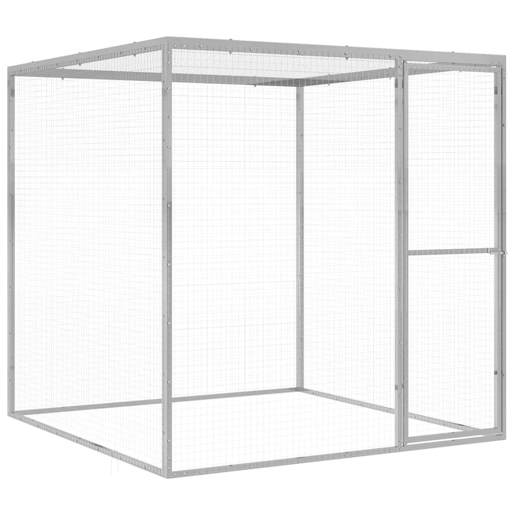 vidaXL Klatka dla kota, 1,5 x 1,5 x 1,5 m, stal galwanizowana
