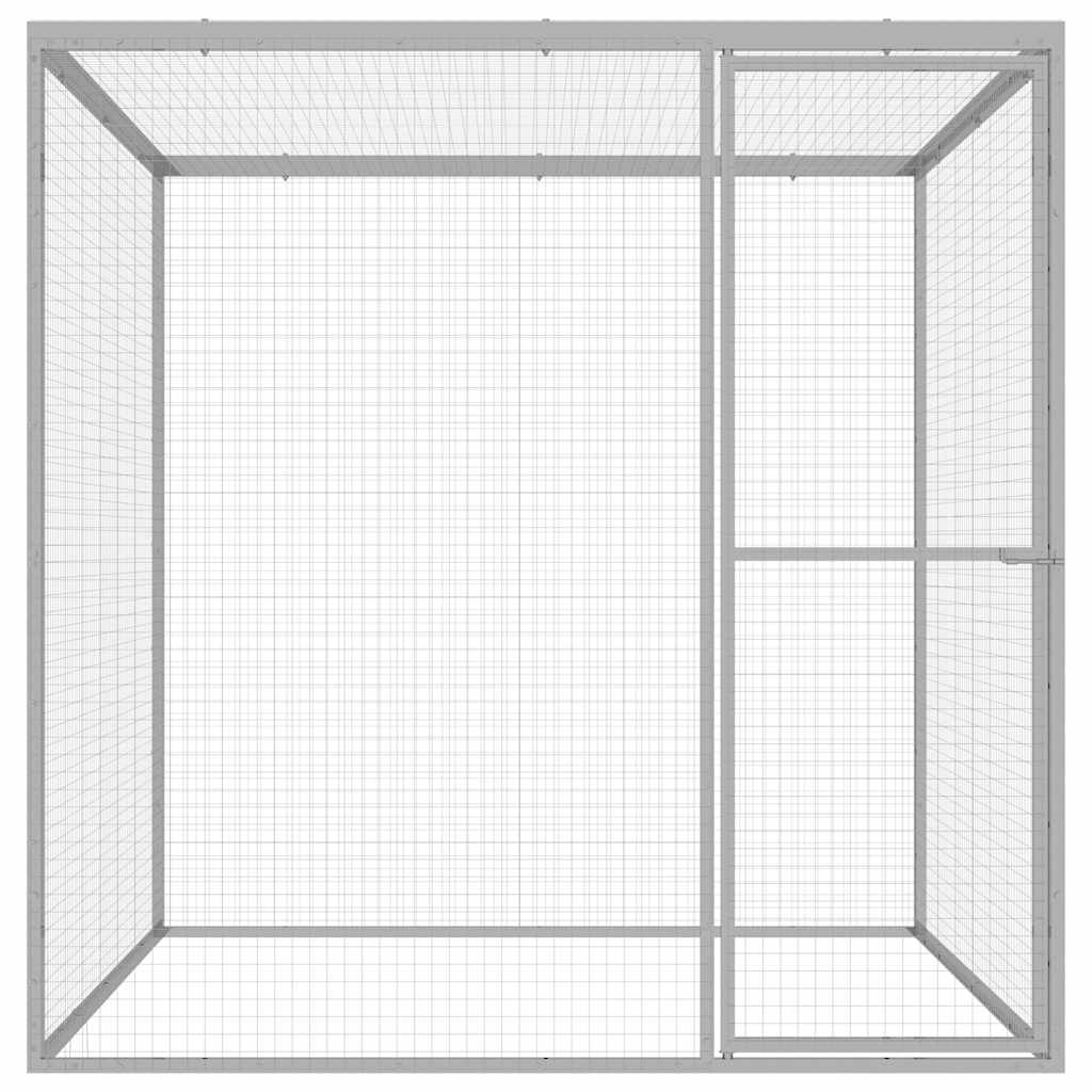 vidaXL Klatka dla kota, 1,5 x 1,5 x 1,5 m, stal galwanizowana