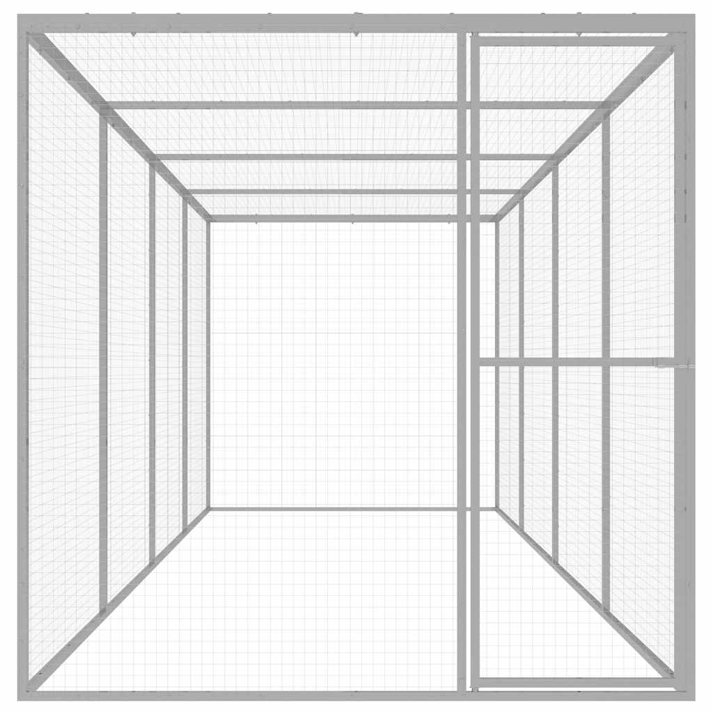 vidaXL Klatka dla kota, 6 x 1,5 x 1,5 m, stal galwanizowana