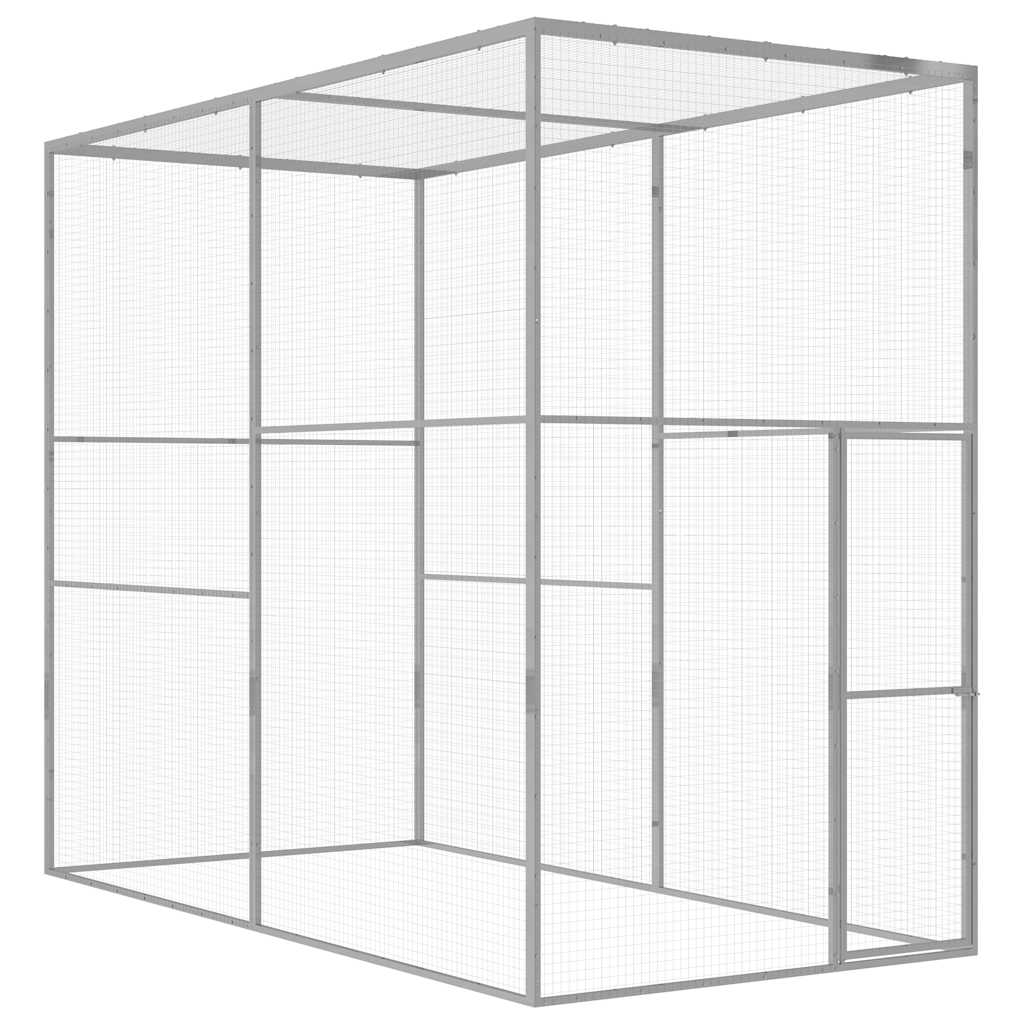 vidaXL Klatka dla kota, 3 x 1,5 x 2,5 m, stal galwanizowana