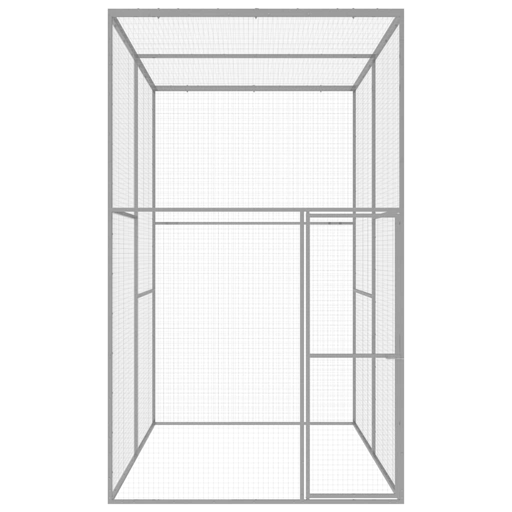 vidaXL Klatka dla kota, 3 x 1,5 x 2,5 m, stal galwanizowana