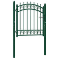vidaXL Brama ogrodzeniowa EMMEN z kolcami stalowa 103x97 cm zielona