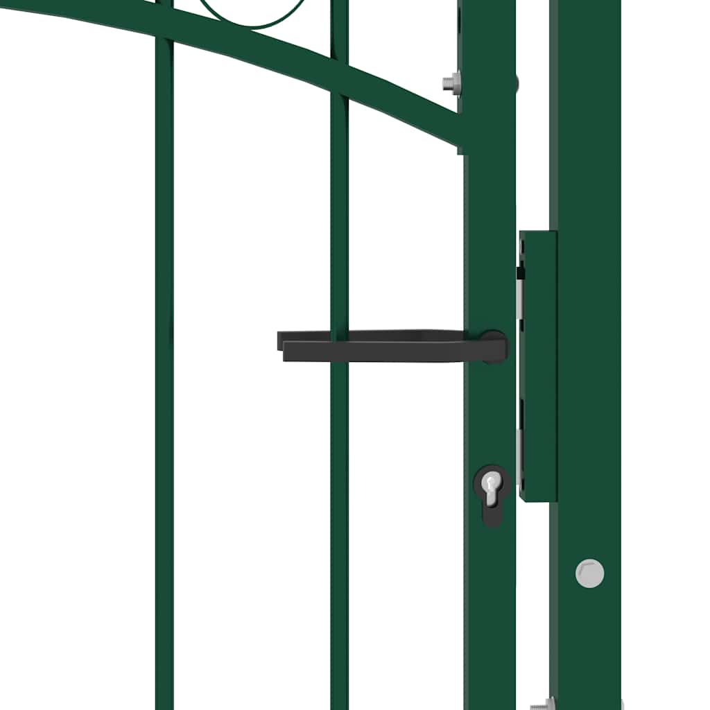 vidaXL Brama ogrodzeniowa EMMEN z kolcami stalowa 103x97 cm zielona