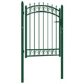 vidaXL Brama ogrodzeniowa EMMEN z kolcami stalowa 103x109,5 cm zielona