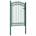 vidaXL Brama ogrodzeniowa EMMEN z kolcami stalowa 103x117 cm zielona
