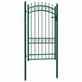 vidaXL Brama ogrodzeniowa EMMEN z kolcami stalowa 103x134,5 cm zielona