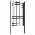 vidaXL Brama ogrodzeniowa EMMEN z kolcami stalowa 103x134,5 cm czarna