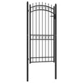 vidaXL Brama ogrodzeniowa EMMEN z kolcami stalowa 103x147 cm czarna