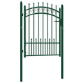 vidaXL Brama ogrodzeniowa EMMEN z kolcami stalowa 104x109,5 cm zielona