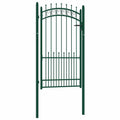 vidaXL Brama ogrodzeniowa EMMEN z kolcami stalowa 104x134,5 cm zielona