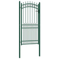 vidaXL Brama ogrodzeniowa EMMEN z kolcami stalowa 104x147 cm zielona
