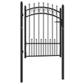 vidaXL Brama ogrodzeniowa EMMEN z kolcami stalowa 104x109,5 cm czarna