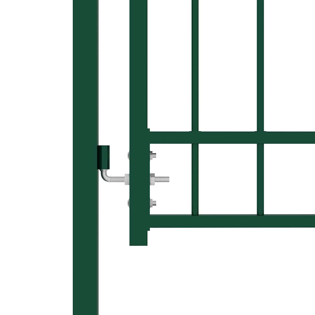 vidaXL Brama ogrodzeniowa EMMEN z kolcami stalowa 104x109,5 cm zielona