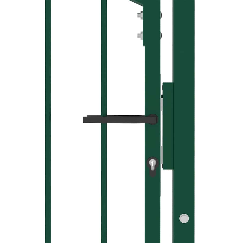 vidaXL Brama ogrodzeniowa EMMEN z kolcami stalowa 104x109,5 cm zielona