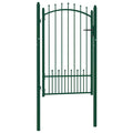 vidaXL Brama ogrodzeniowa EMMEN z kolcami stalowa 104x117 cm zielona
