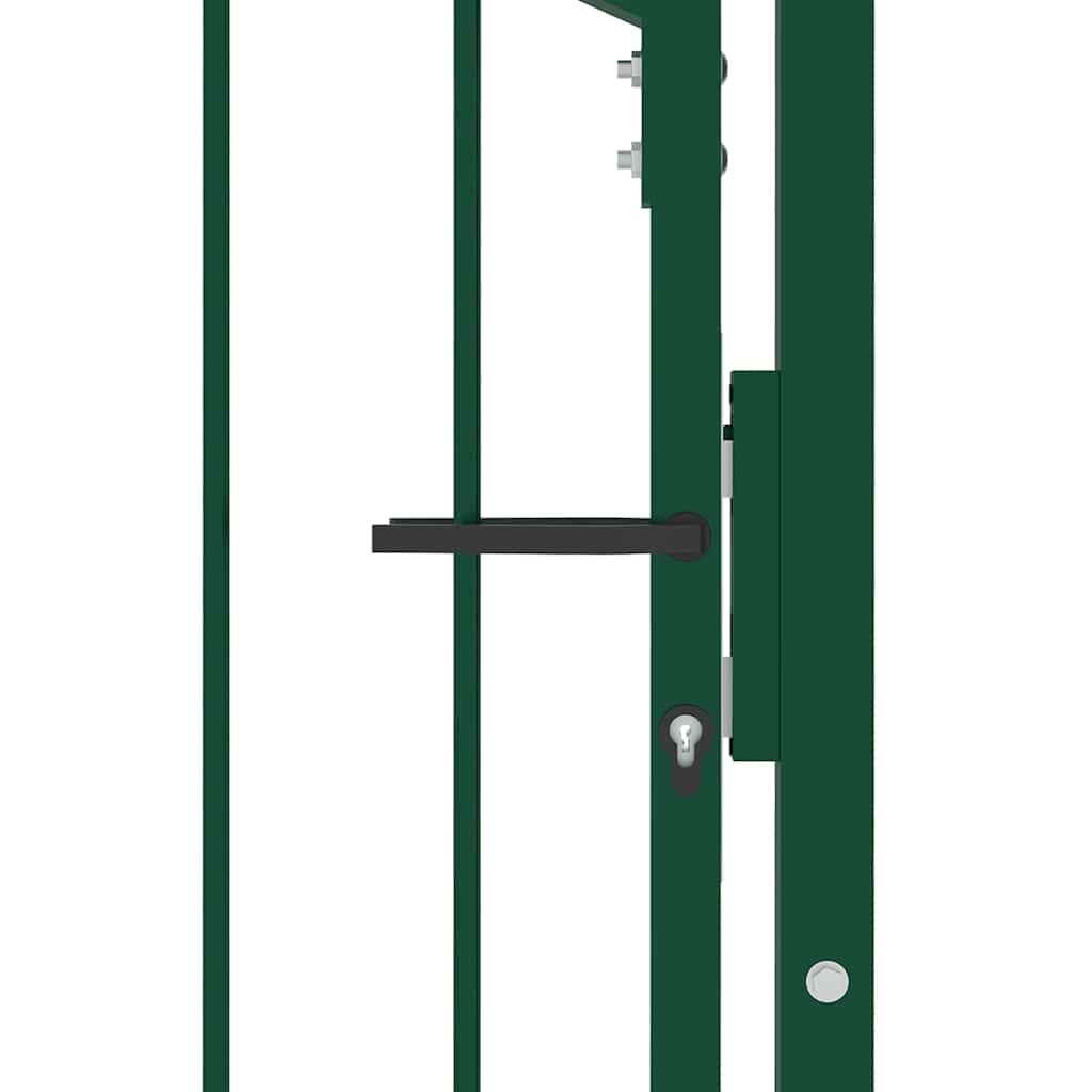 vidaXL Brama ogrodzeniowa EMMEN z kolcami stalowa 104x117 cm zielona