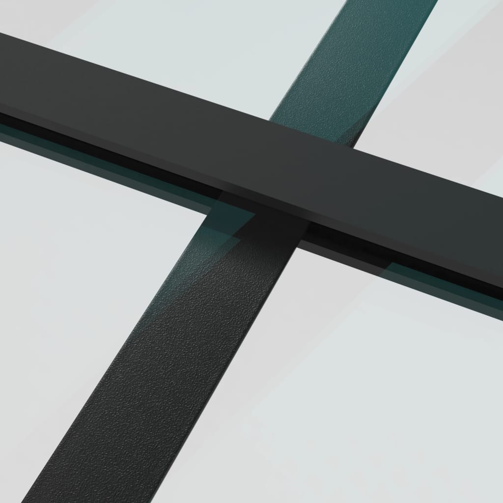 vidaXL Drzwi przesuwne, aluminium i szkło ESG, 90x205 cm, czarne