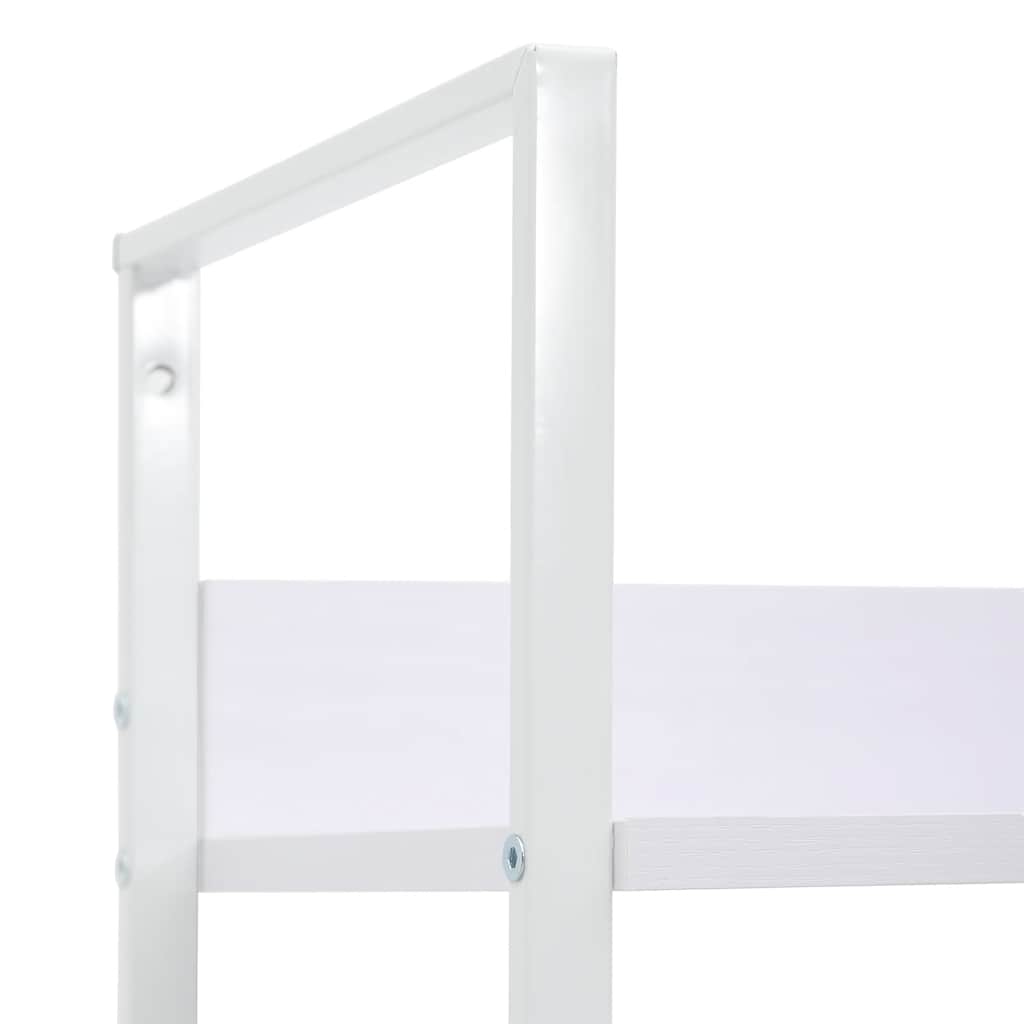 vidaXL Regał z 3 półkami, biały, 60x27,6x90,5 cm