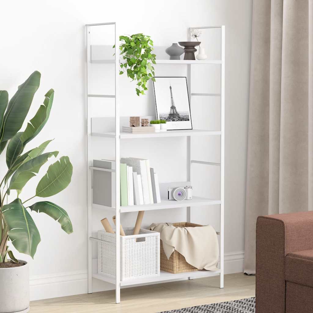 vidaXL Regał z 4 półkami, biały, 60x27,6x124,5 cm