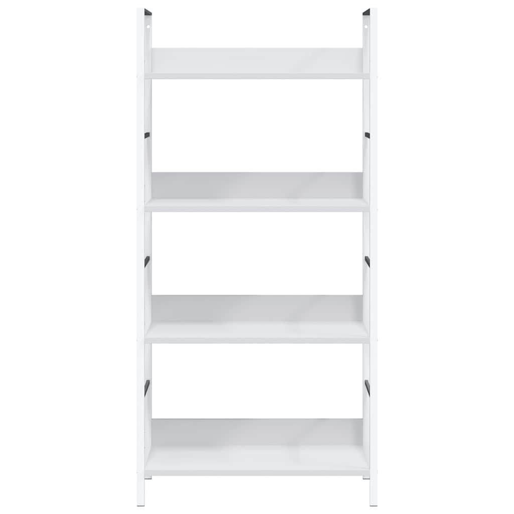 vidaXL Regał z 4 półkami, biały, 60x27,6x124,5 cm