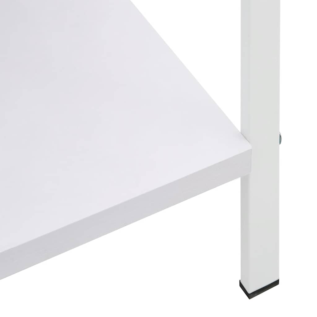 vidaXL Regał z 4 półkami, biały, 60x27,6x124,5 cm