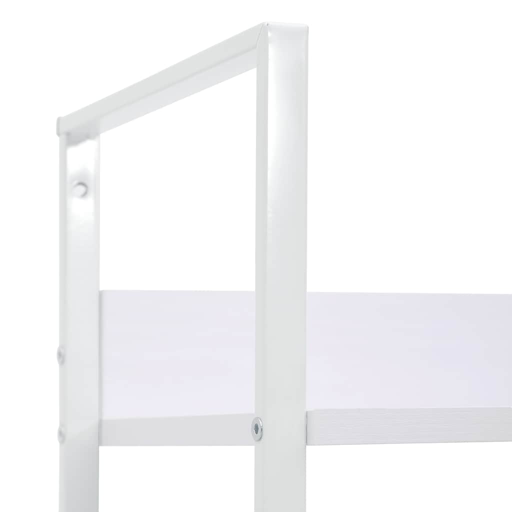 vidaXL Regał z 4 półkami, biały, 60x27,6x124,5 cm