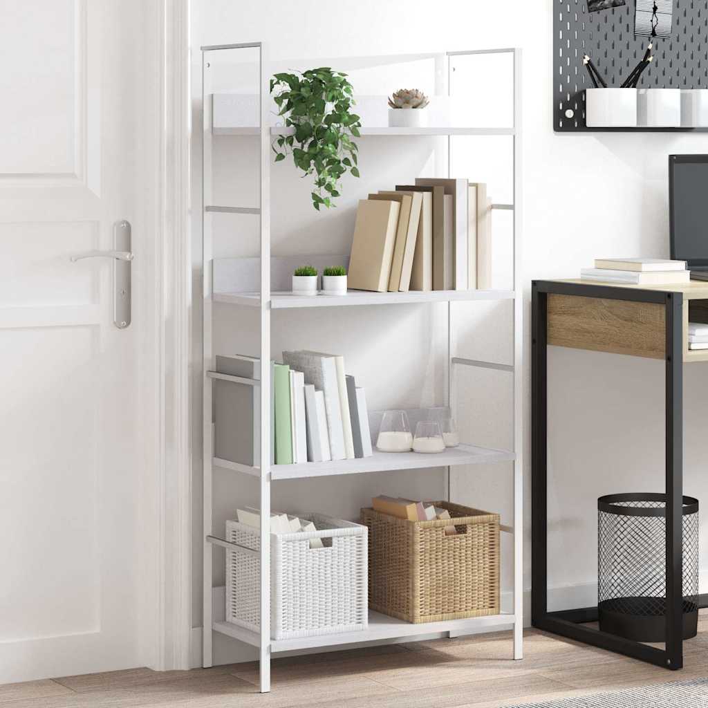 vidaXL Regał z 4 półkami, biały, 60x27,6x124,5 cm
