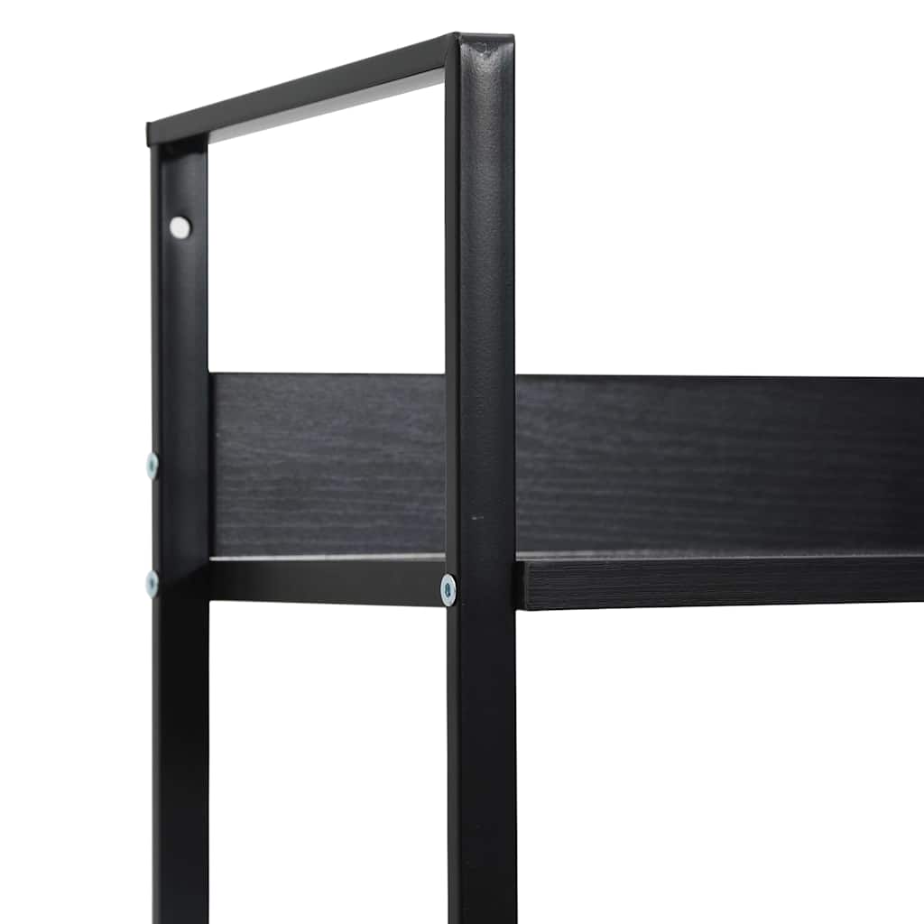vidaXL Regał z 5 półkami, czarny, 60x27,6x158,5 cm