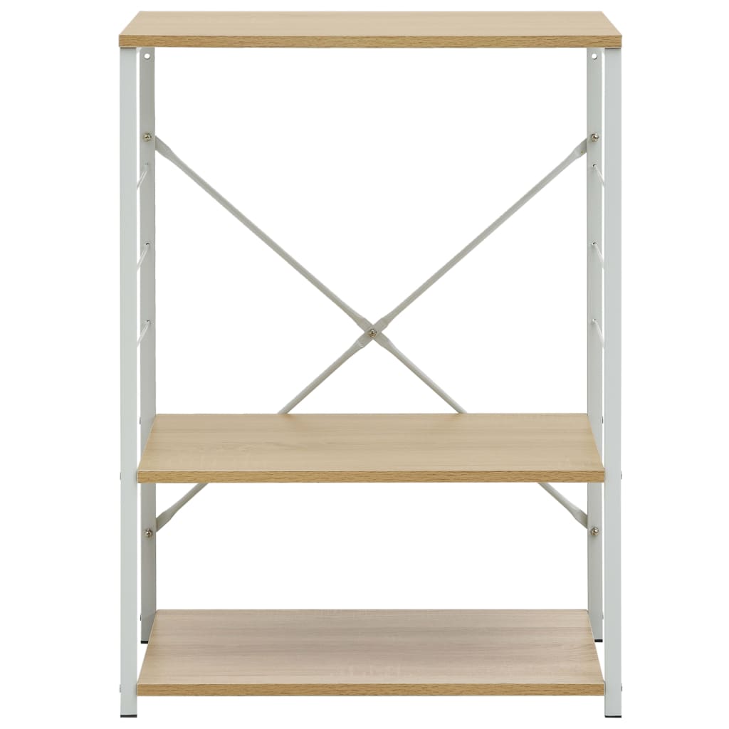 vidaXL Szafka na mikrofalówkę, biało-dębowa, 60x39,6x79,5 cm