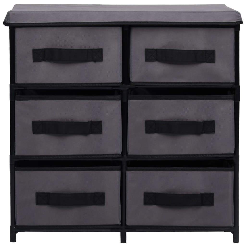 vidaXL Szafka z 6 szufladami, 55x29x55 cm, szara, stal