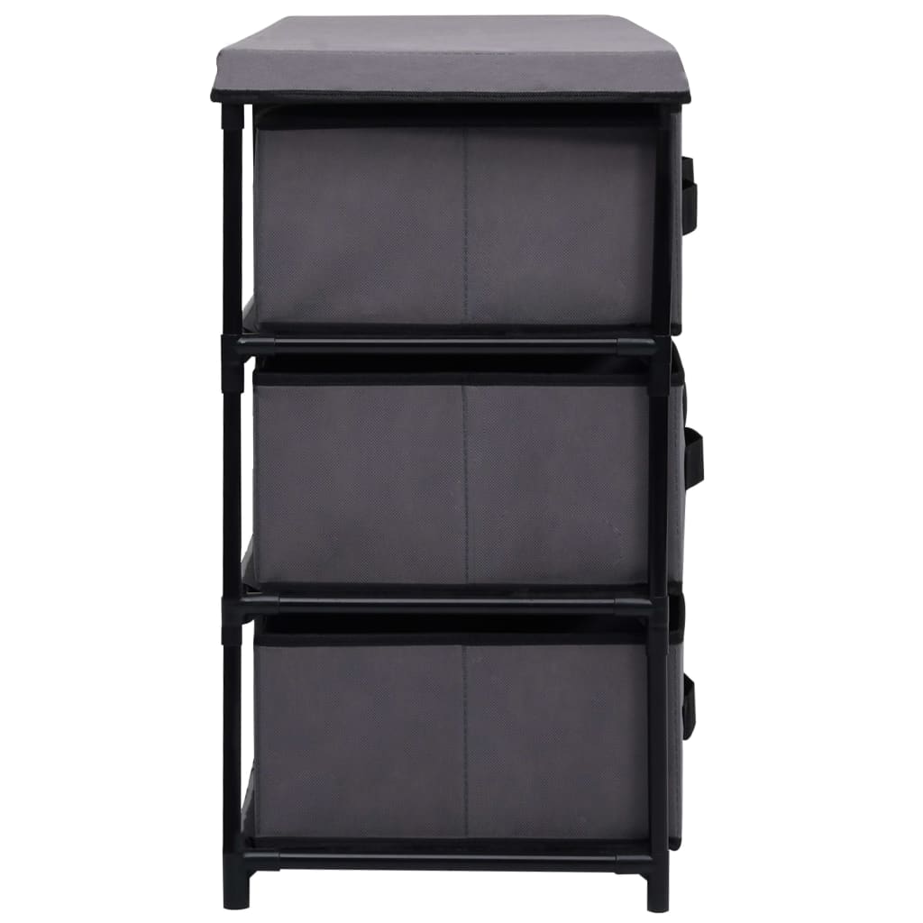 vidaXL Szafka z 6 szufladami, 55x29x55 cm, szara, stal