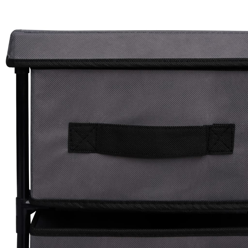 vidaXL Szafka z 6 szufladami, 55x29x55 cm, szara, stal