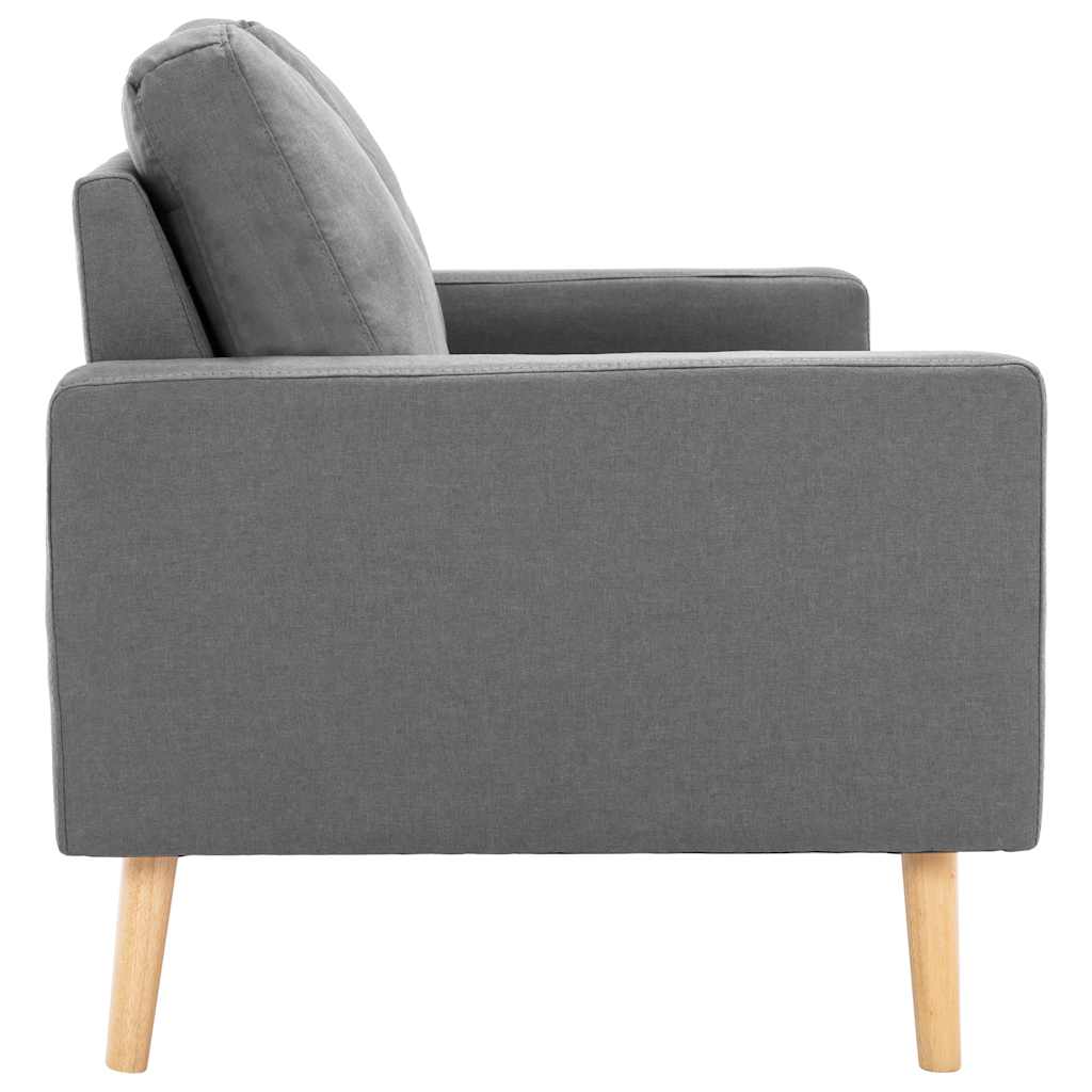 vidaXL Sofa 2-osobowa, jasnoszara, tapicerowana tkaniną